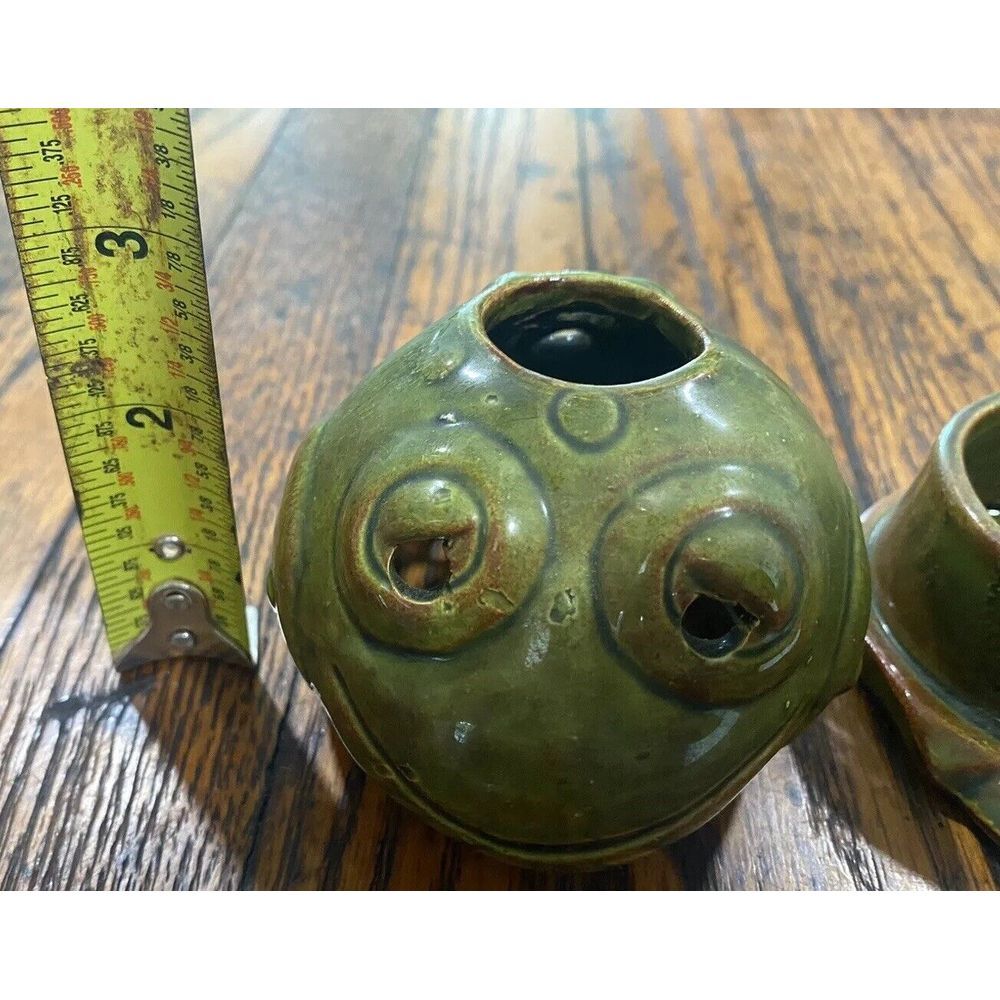 Vintage Ceramic Frog Candle Holder/ Incense Burner Cute Village Bath Products - Picture 7 of 10